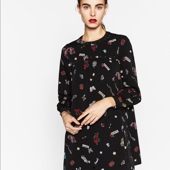 EUC Studded Long Sleeved Zara Shirt Size Small - Picture 2 of 8